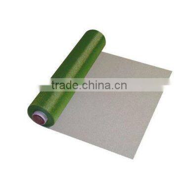 green color organza roll flower wrapping