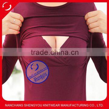 wholesale maternity clothes breastfeeding top china factory