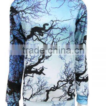 Wholesale sublimation custom women sweatshirts women clothing 2015