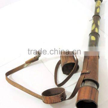 Vintage Brass Christmas Gift Telescope With Leather Case 12210