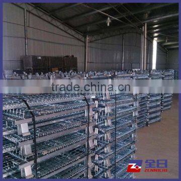 Cheap Foldable Mesh Wire Pallet with Steel Plate Cover