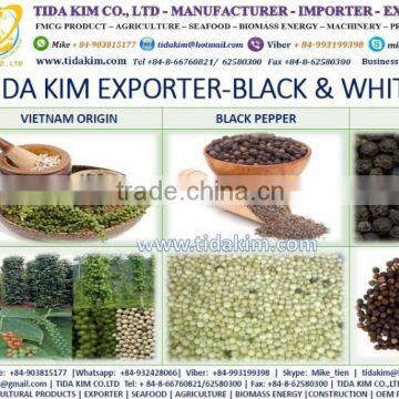 BLACK PEPPER 550ml g- VIETNAM CASHEW NUTS TIDA KIM W210 W240 W320 W450 - ORGANIC COCONUT WATER DESICCATED FLAKE - WHITE PEPPER