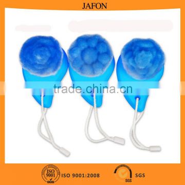 Synthetic Hair Facial Washing Brush Blue Rose Flower Facial Brush