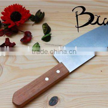 Popular hot sale stainless steel chef knife/kitchen knife with wooden handle BD-K6664