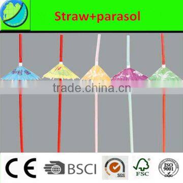 hot Selling PP parasol drinking Straw