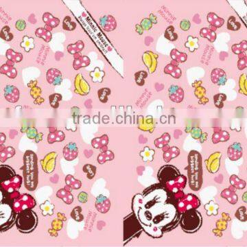 super soft minnie mouse print coral fleece fabric