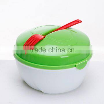 BPA Free Food Grade Plastic Salad Bowl With Lid&Fork