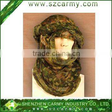 100% cotton military scrim scarf with camo color, military scrim net