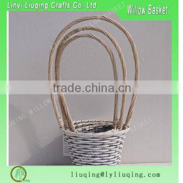 Europe best seller flower baskets wicker material baskets with handles