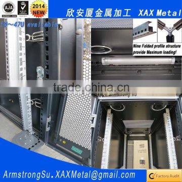 XAX4706KS 47U nine & sixteen folded profile mainframe frame wide front and rear locking doorsRack mount Rackmount Server Cabine