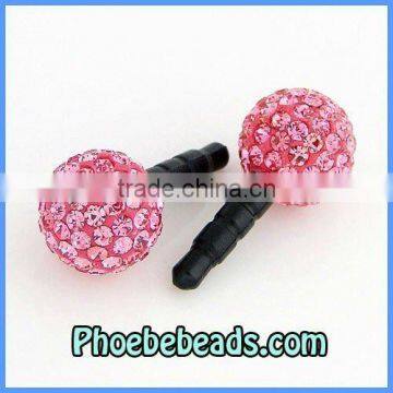 Wholesale Hot Pave Crystal Rhinestone Dustproof Plug Earphone Anti Dust Jack Cap For Mobile Phone Iphone Ipad Ipod MDP-P1204