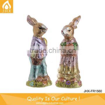 Vintage Hand Pained Bunny Rabbit Figurine Easter Decoration for 2016