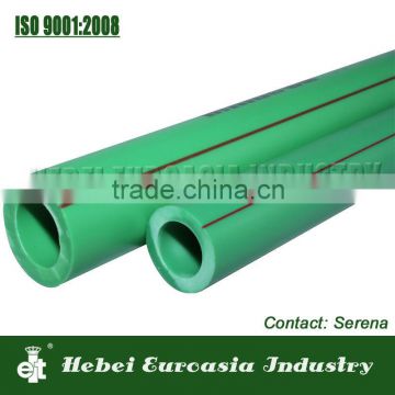 Green PPR Pipes for hot water with red lines