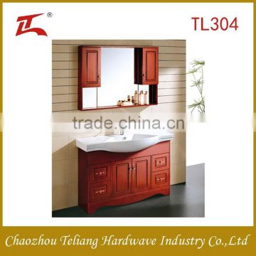 The latest design waterproof wooden bathroom vanity, single sink mordern bathroom vanity