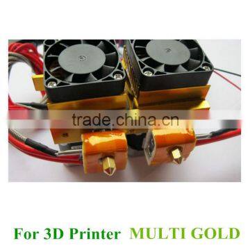 Dual Extruder for 3D printer MK8 Extruder 3D Printer Parts 12V/24V 0.5mm 0.4mm 0.3mm 0.2mm Nozzle