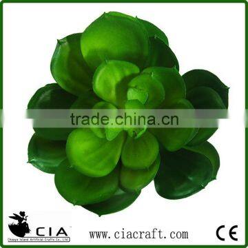 Middle-sized Artificial Plastic succulent Plants Echeveria Pick in Green