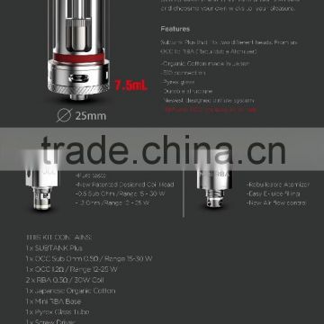 Kangertech Newest E Cig Mini RBA Tanks Subtank mini Subtank Plus kanger