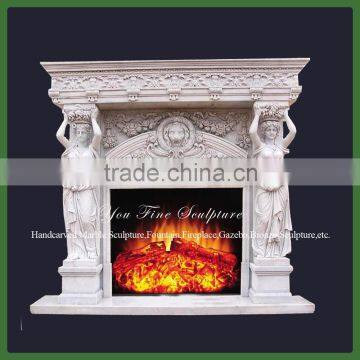 Carved Indoor Classic Indoor Fireplace Mantels