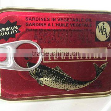 125g Canned Sardine in Oil(WW-125)color Tin Paking With HACCP IFS,BRC ISO photo-4
