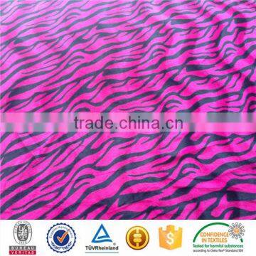 animal printed zebra black stripe micro minky fabric for apparel home textile