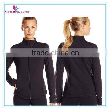 86% supplex 14% spandex womens dry fit custom fitness jacket