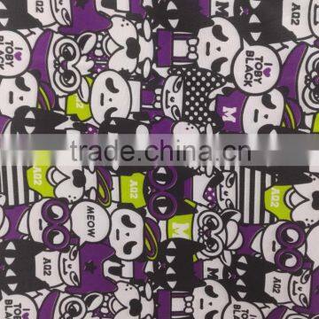 ear piece print fabric polyester CDC crepe fabric for women dress