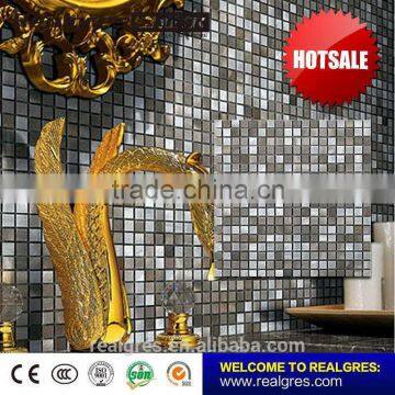 Hot sale promotion promotional glass and aluminum alloy mosaic tile