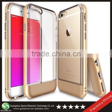 Samco Shock Absorption Protective PC + TPU Two Material Clear Dual Layer Case for iPhone 6