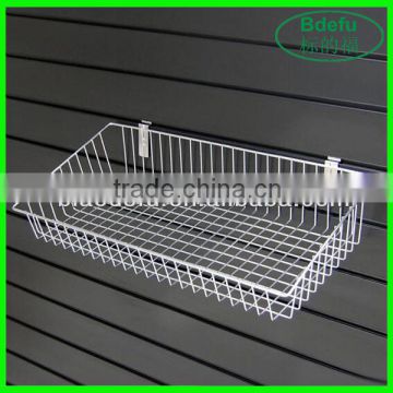 Chrome Plating Metal Wire Hanging Basket for Slatwall