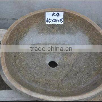 2015 Hot Sale Eco-Friendly Natural Cobble Stone Wash Basin photo-2
