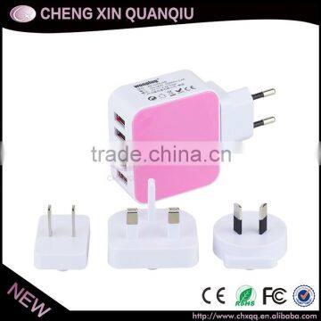 Top quality new design usb wall charger mobile phone travel charger connect adapter EU US AU socket for iphone