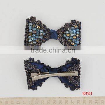 Hair Barrette with glass beads hair clip