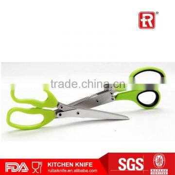 Stainless steel kitchen scissor chopped green onion scissor many layer paper shredding scissors