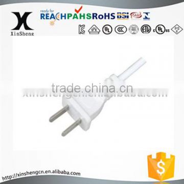 china CCC approval RVV 2 pins flat power cord