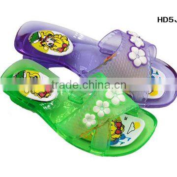 2015 Colorful Jelly Shoe Baby Slipper Girl High Heel Slipper