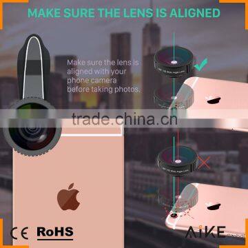 No Distortion Wide Angle Lens Clip HD 165 Degree Mobile Phone Wide Lens for iPhone 6S SE Samsung S8 S7 Huawei P9