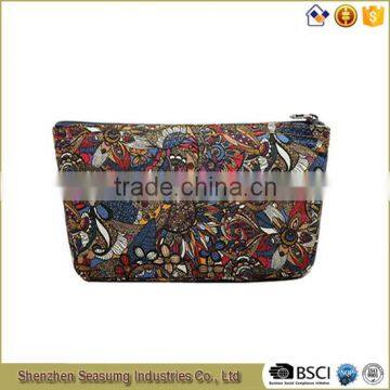 Trendy Ethenic Makeup Bag Canvas Cosmetic Pouch Bag