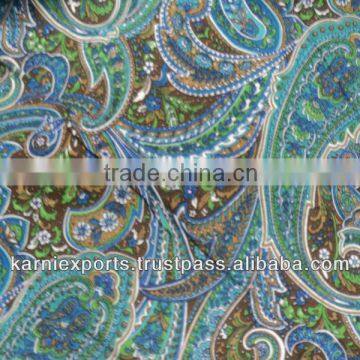 COTTON VOILE PRINTED FABRICS PAISLEY PRINTS ,JAIPUR MADE INDIAN FABRICS PRINTED COTTON