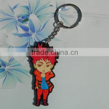 Cheap custom high quality anime 3d rubber keychain