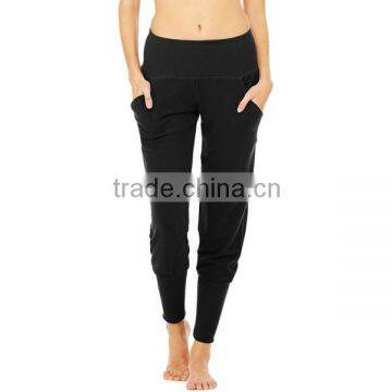 Relaxed Fit Ribbed Hem Cuffs Unique Hot Girls Yoga Pants photo-2