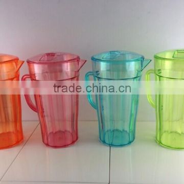 2200ML Clear Drinking Glass plastic pitcher set with 4 cups