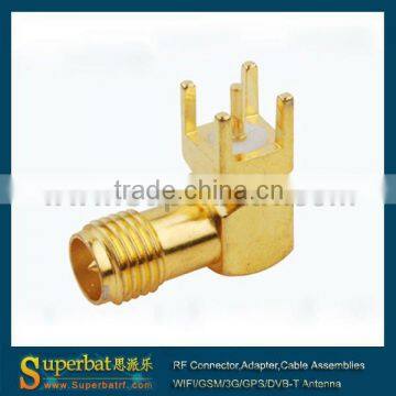 SMA pcb connetor RP female jack right angle type