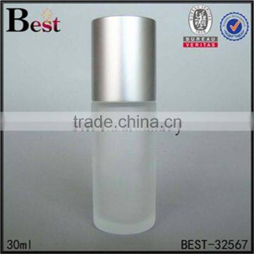 30ml glass lotion bottle, deodorant glass cosmetic bottle with roller, silver cap                        
                                                                                Supplier's Choice