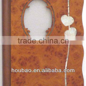 wholesale latest wooden wedding photo album cover design