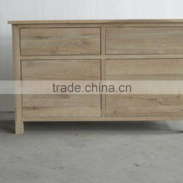 Oak 6 drawer chest