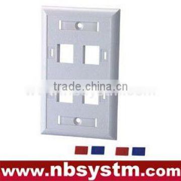 Face Plate 4 port, size:70x115mm