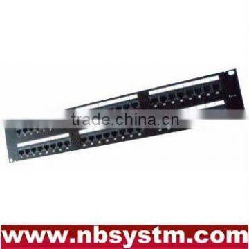 48 port UTP Cat5e Cat6 Patch Panel 19" 2U, Krone & Dual IDC