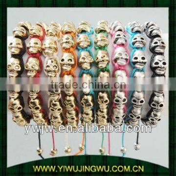 hand woven skull bracelet for 2013 fashion design(JW-G1710)