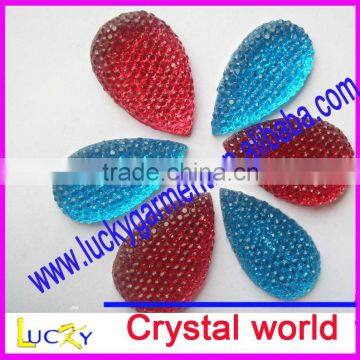 2011 new style full rhinestone resin drop shape