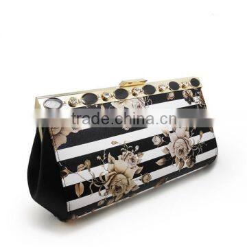 Rhinestone on top Guangzhou wholesale Flower printed fashion handbag